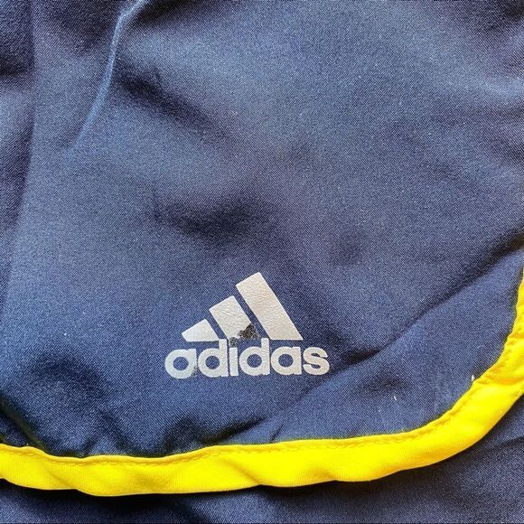 Adidas Blue With Yellow Trim Running Shorts - Picture 4 of 11